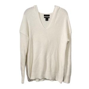 Rachel Zoe White Cotton Pullover Hoodie